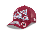 New Era Pánská kšiltovka Colorado Avalanche NHL 9FORTY M-Crown A-Frame Trucker All Over vínová