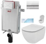 ALCADRAIN Renovmodul - předstěnový instalační systém s chromovým tlačítkem M1721 + WC Ideal Standard Tesi se sedátkem SoftClose, AquaBlade AM115/1000 M1721 TE1