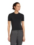 ICEBREAKER Wmns Mer Seamless Rib SS Mock Neck, Black (vzorek) velikost: S