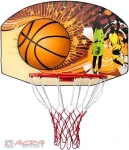ACRA Basketbalová deska 90 x 60 cm / Basketbalový koš / Průměr 45 cm / Se síťkou / Do interiéru (jpb9060)