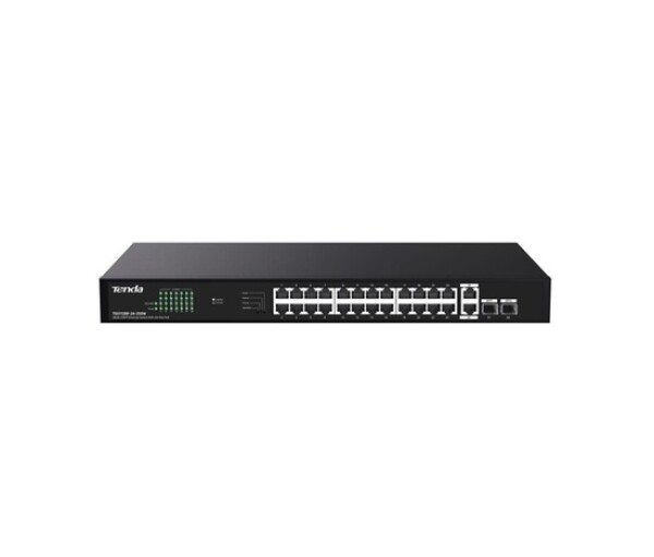 Tenda TEG1128P-24-250W (24xPoE 802.3af/at 10/100/1000Mbps, Uplink 2xRJ45 + 2xSFP) 230W EDF_1049024