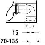 DURAVIT - Starck 1 Stojící WC kombi mísa, WonderGliss, bílá 02330900641