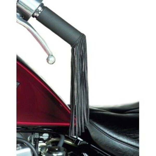 Kožené třásně Held na rukojeti motocyklu, kůže, černé