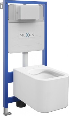 MEXEN/S - WC předstěnová instalační sada Fenix Slim s mísou WC Elis, bílá 6103391XX00
