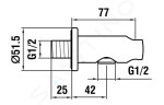 Laufen - Sprchové příslušenství Sprchové kolínko s držákem, matná černá HF504778428000