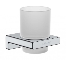 HANSGROHE - AddStoris Držák kartáčků a pasty, matné sklo/chrom 41749000