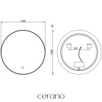 CERANO - Koupelnové LED zrcadlo Velo, kovový rám - černá matná - Ø 60 CER-NT8232H60