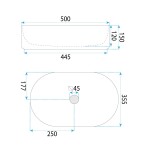 REA - Umyvadlo na desku Oktawia Saturn REA-U3529