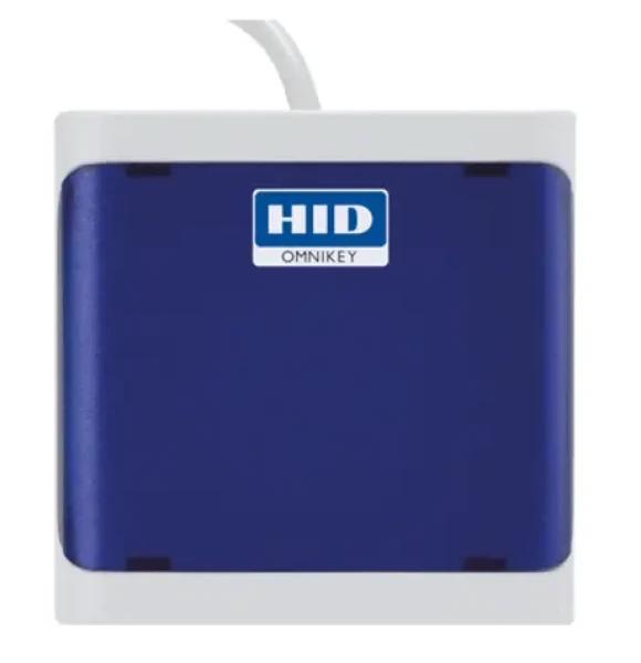 Omnikey 5027 USB Reader keyboard wedge modrá / vysokofrekvenční bezkontaktní čtečka karet / USB-A (R50270001)
