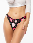 Dámské tanga Kiss Me Simple String Černá mix - Julimex černá- MIX barev L