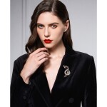 Exkluzivní perlová brož Swarovski Elements Rachel, Žlutá
