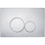 CERANO - Kompletní WC set Profi/Cesso - bílá lesklá - WC tlačítko Duo/Chrom - pro zazdění - 49x36 CER-8050BD84210