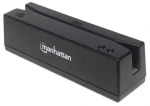 Manhattan Čtečka magnetických karet černá / Snímač / 3 stopy / USB / LED indikace (460255)