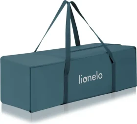 LIONELO Postýlka cestovní Flower 2v1 Green Turquoise / 2v1 – ohrádka / matrace 120x60 cm / skládací s taškou (LO-FLOWER GREEN TURQUOISE)