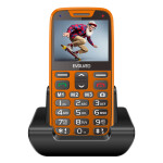 EVOLVEO EasyPhone XR, mobilní telefon pro seniory s nabíjecím stojánkem, oranžový