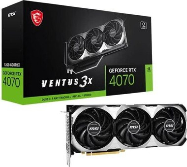 MSI GeForce RTX 4070 SUPER 12G VENTUS 3X OC / 1980-2505 MHz / 12GB GDDR6X / 192-bit / 1x HDMI + 3x DP (RTX 4070 SUPER 12G VENTUS 3X OC)