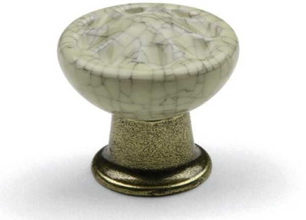 Tulip Nábytková knopka porcelánová Country starozlatá (157679)