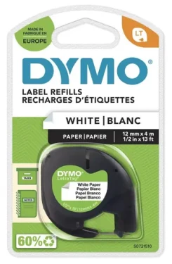 Dymo LetraTag / Páska do tiskárny štítků / papírová / 12 mm / 4 m (S0721510)