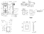 GROHE - Rapid SL Set předstěnové instalace, klozetu, sedátka SoftClose, tlačítka Skate Cosmopolitan a sady pro vhazování tablet, matný chrom SANI11BB2140