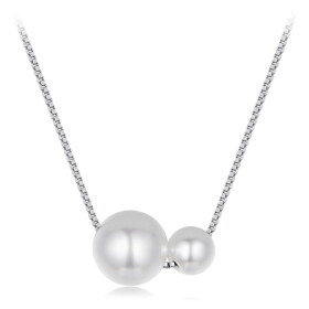 Elenys pozlacený choker náhrdelník s mořskými perlami 18K bílé zlato