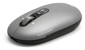 PORT CONNECT Pure MAC šedá / Bezdrátová nabíjecí myš / Bluetooth / FreeWheel / 3200 DPI (910009)