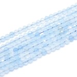 Přírodní akvamarín - broušený - ∅ 4 - 4,5 mm - třída AAA - 1 ks