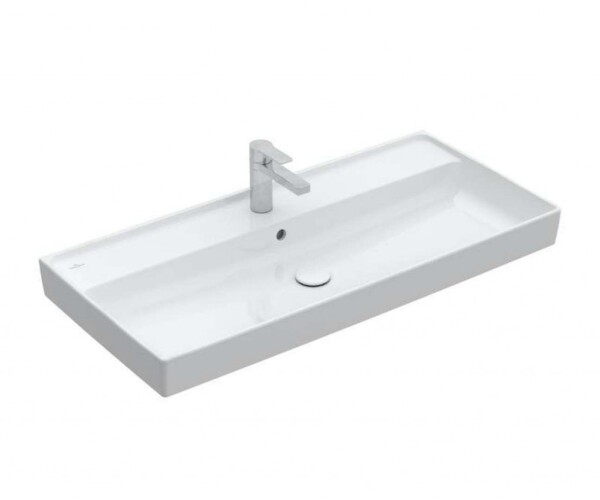 VILLEROY & BOCH - Collaro Umyvadlo nábytkové 100x47 cm, s přepadem, otvor pro baterii, alpská bílá 4A33A501