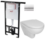 ALCADRAIN Jádromodul - předstěnový instalační systém s chromovým tlačítkem M1721 + WC JIKA LYRA PLUS + SEDÁTKO DURAPLAST AM102/1120 M1721 LY6