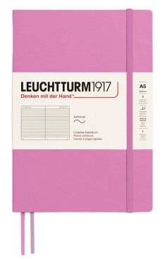 Zápisník Leuchtturm1917 A5 měkké desky Bubblegum linkovaný