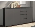 Široká komoda se šuplíky Brest, 160 cm, antracitová