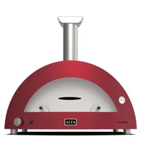 Alfa Forni Moderno 5 červená / Pec na pizzu / 500°C / 100 x 70 cm / na LPG a dřevo (FXMD-5P-GROA)