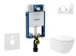GEBERIT - Kombifix Set předstěnové instalace, klozetu Oudee Vortex a sedátka softclose, tlačítko Sigma20, bílá/chrom SANI15CA3180