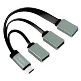 LogiLink UA0315 3 porty USB-C® (USB 3.1) Multiport hub černá, šedá