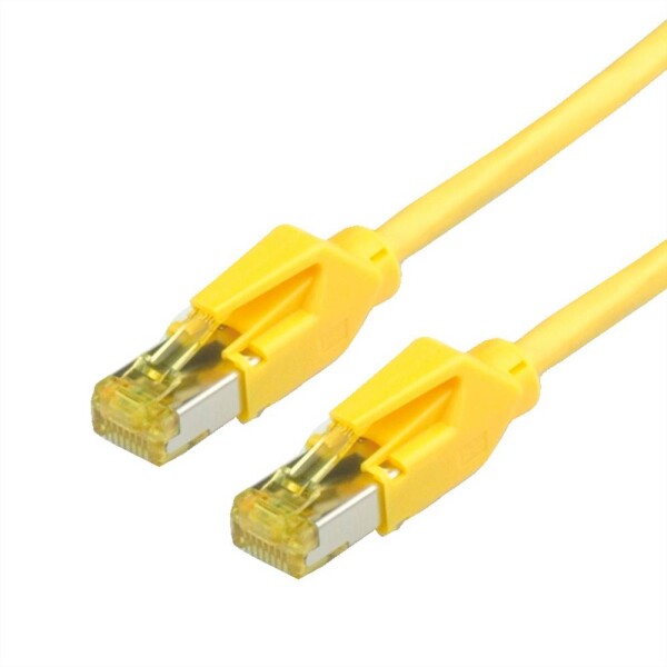 Secomp 21.05.9512 RJ45 síťové kabely, propojovací kabely CAT 6A S/FTP 1.00 m žlutá dvoužilový stíněný, bez halogenů, samozhášecí 1 ks