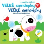 Velké samolepky s domácími zvířaty Kravička / Veľké samolepky s domácimi zvieratami Kravička