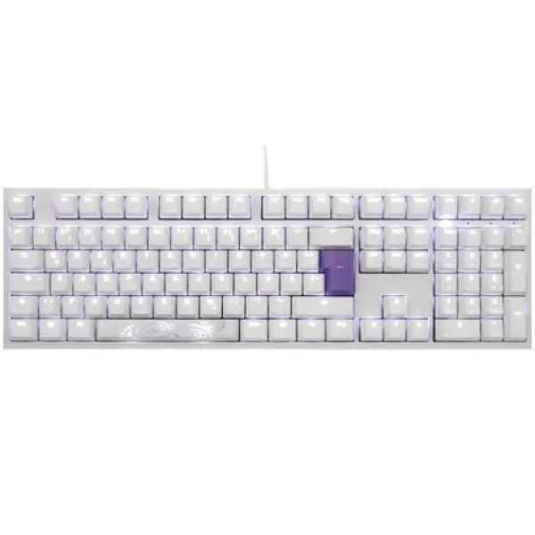 Ducky One 2 Cherry MX-Blue bílá / herní klávesnice / podsvícená / mechanická / drátová USB-C / DE (DKON1808S-CDEPDWZW1)