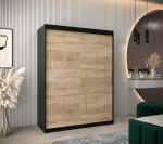 Šatní skříň Abi Y0 Barva korpusu: Dub artisan, Rozměry: 120 cm, Dveře: Černá