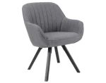 Jídelní židle Chrissy, středně šedá tkanina
