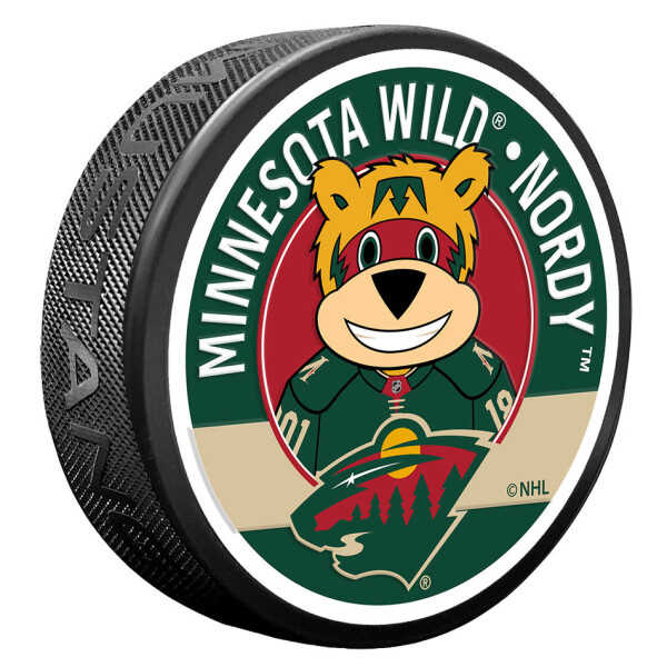 Mustang Puk Minnesota Wild NHL Nordy Mascot Textured Puck