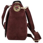 Stylová dámská kožená crossbody kabelka Chiara Weia, vínová