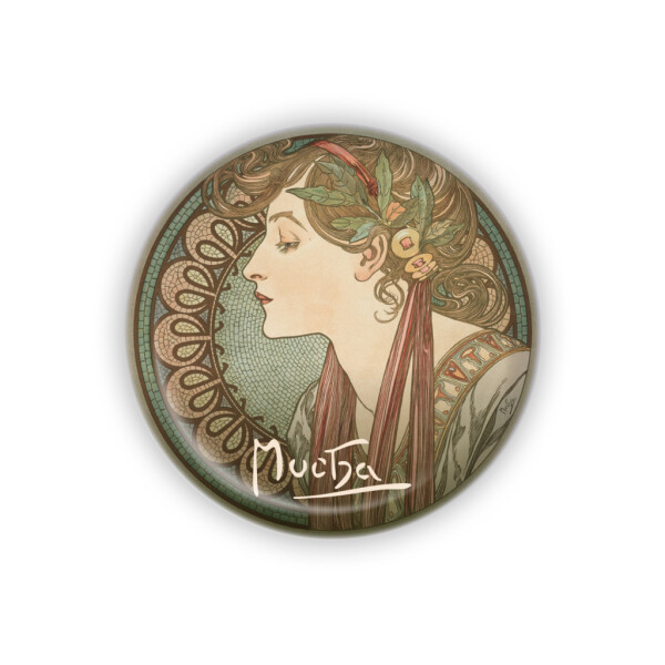 Kovový otvírák Alfons Mucha, 5,8 cm Laurel