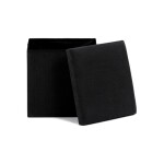 Taburet s úložným prostorem, černá manšestrová látka