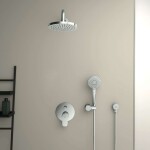 IDEAL STANDARD - CeraFlex Sprchový set s baterií pod omítku, s tělesem, 3 proudy, průměr 20 cm, chrom BD191AA