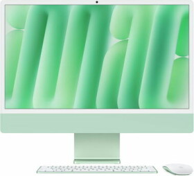 Apple iMac 24 M4 (2024) zelená / 24" 4.5K / Apple M4 / 16GB / 256GB SSD / Apple 8-Core / macOS (MWUE3CZ/A)