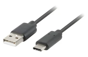 Lanberg USB-C (M) - USB-A (M) 1,8m černá / Kabel USB-C na USB-A / USB 2.0 / QC 3.0 (CA-USBO-20CU-0018-BK)
