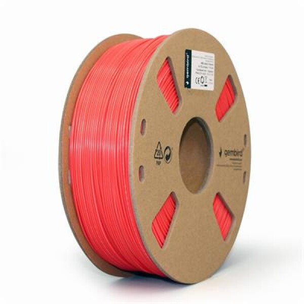 C-TECH GEMBIRD Filament GEMBIRD, ABS, 1,75mm, 1kg, fluorescentní, červená