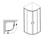 RAVAK - Blix Čtvrtkruhový sprchový kout čtyřdílný, 78-80 cm, bílá/čiré sklo 3B240100Z1