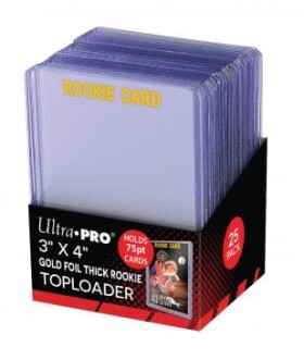 Ultra PRO Plastový obal na hokejové karty UP Toploader 75 pt Thicker Rookie 25 ks