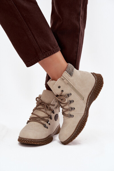 Zateplené boty Traperky Dámské Světle béžové Zenaya 38