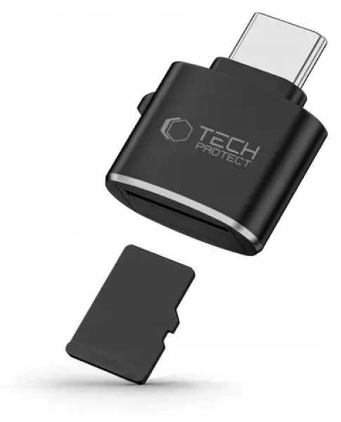 Tech-Protect UltraBoost černá / Čtečka karet / USB-C / microSD